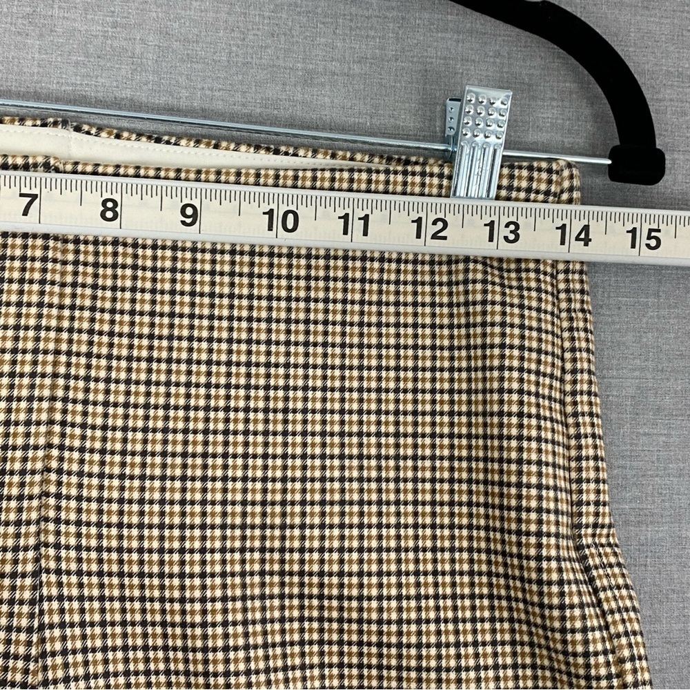 NEW Adrianna Papell Houndstooth Pants Pull On Size 6 Mustard Square Plaid - Picture 10 of 12